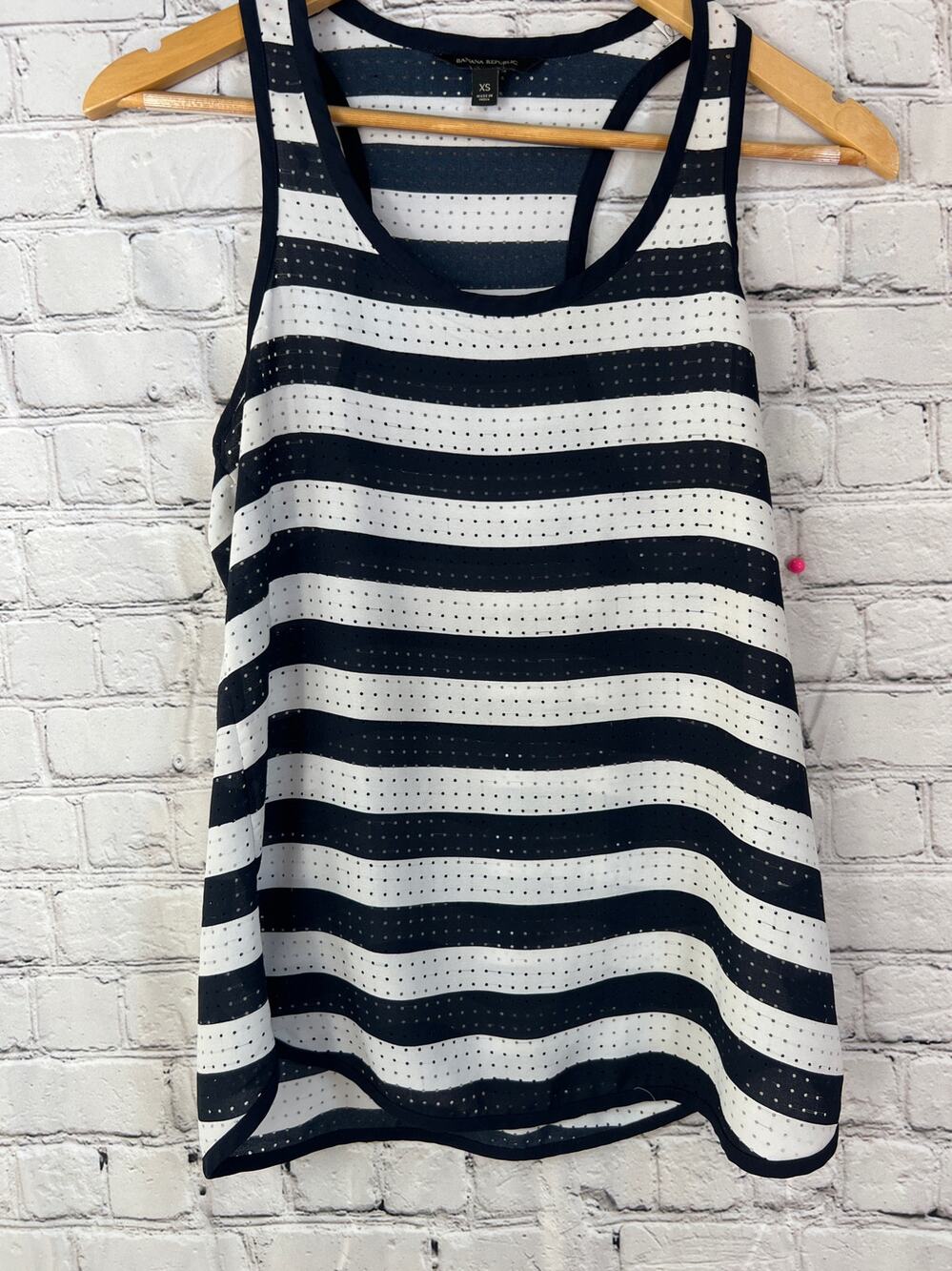 Banana Republic Stripe Tank Top Navy & White Women's SZ XS